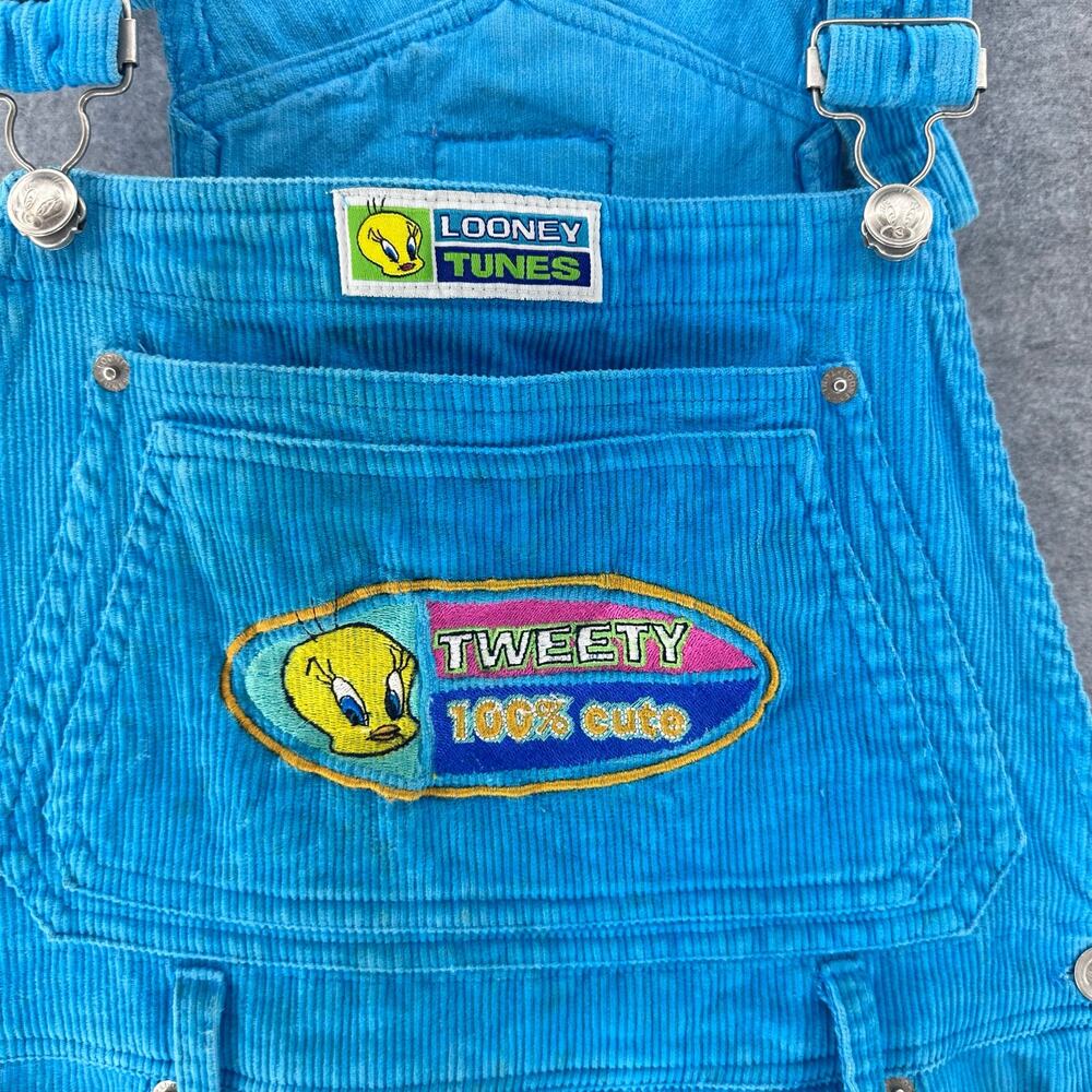 Looney Tunes VTG Woman’s S Tweety Bird Short Overalls Cotton Summer Rare 90s Y2K - Picture 2 of 14